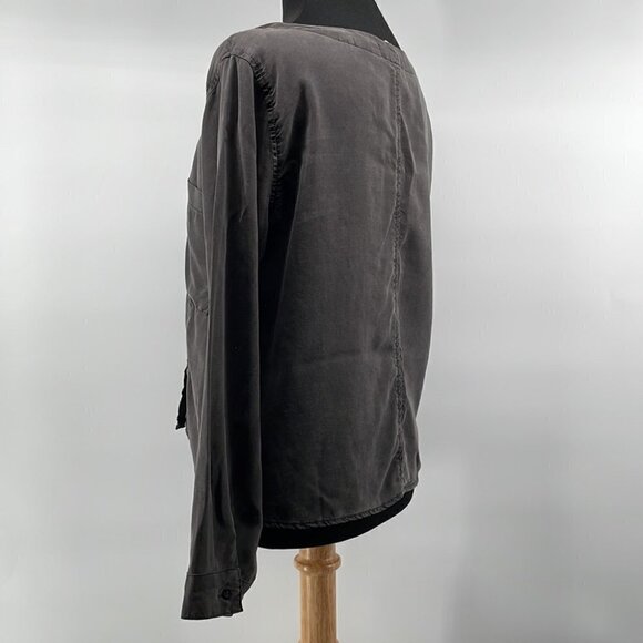 BELLA Dahl asymmetrical top lagenlook blouse soft comfy sz xs career - Picture 7 of 10